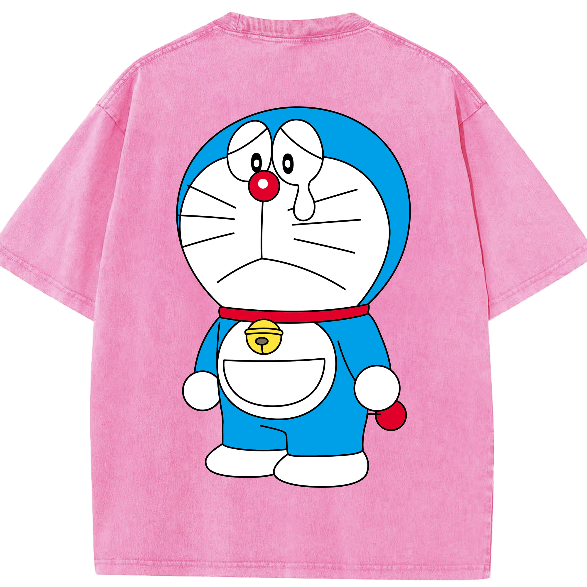 （画像用） ドラえもん Doraemon 綿100% ヴィンテージ風 半袖Tシャツ（背面プリント）